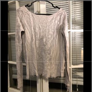 🔥Free People🔥Distressed Open Back Sweater